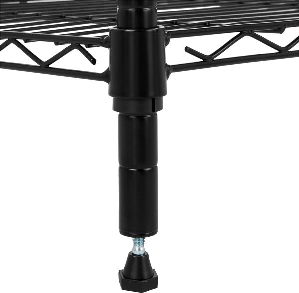 Amazon Basics 4-Shelf Adjustable Heavy Duty Steel Wire Rack Storage Shelving Organizer for Kitchen, Garage, 36" L x 14" W x 54" H, Black - Image 3